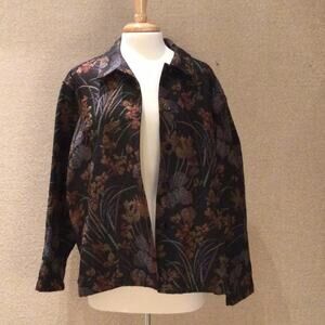 Chico's floral print, button front Long Sleeve jacket/Blazer Size 3/XL/16